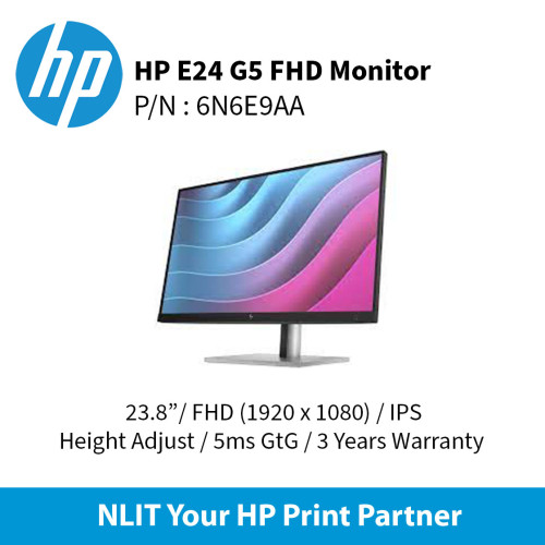 HP E24 G5 FHD Monitor (23.8") 6N6E9AA